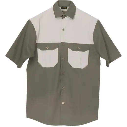 Military Green Stone Two Tone Bush Shirt